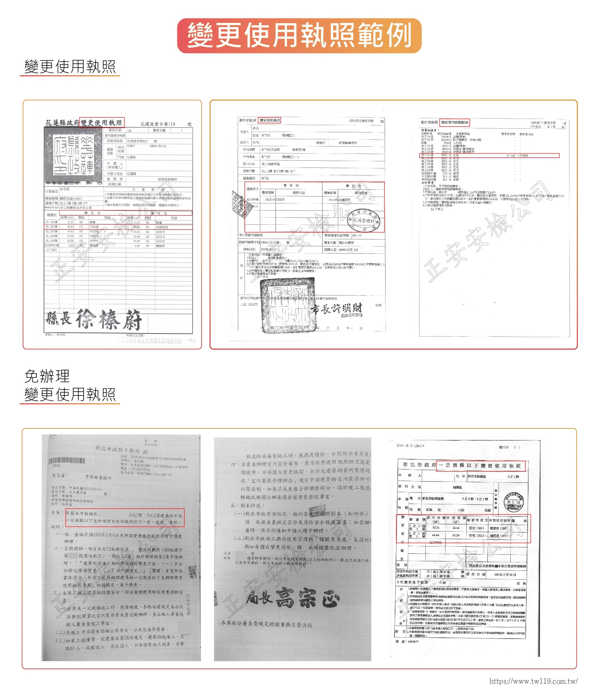 變更使用執照